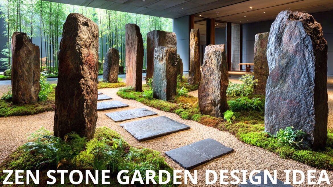 Japanese Zen Garden Design | Stone-Focused Minimalist Concept