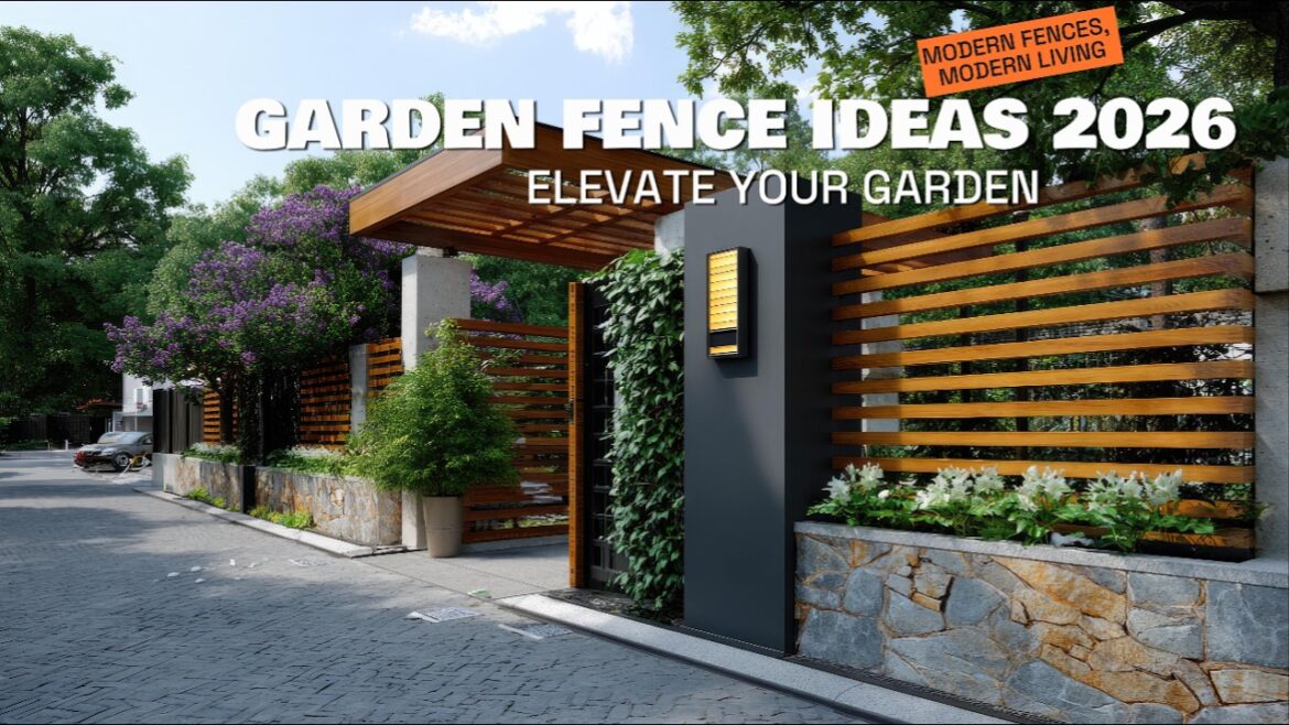 100+ Stylish Modern Garden Fence Designs & Backyard Garden Wall Ideas 2026
