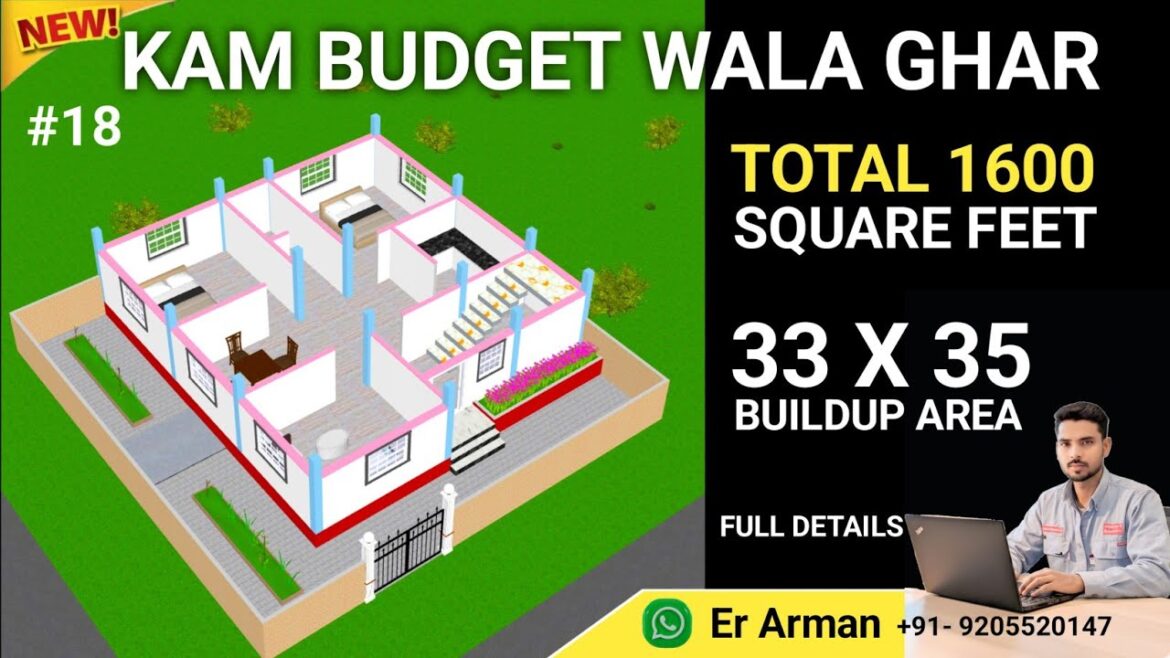 Sabse Sasta 2BHK House Design | 40*40 Plot Layout | Low Budget Construction Cost in India Sabse Sasta 2BHK House Design | 40*40 Plot Layout | Low Budget Construction Cost in India