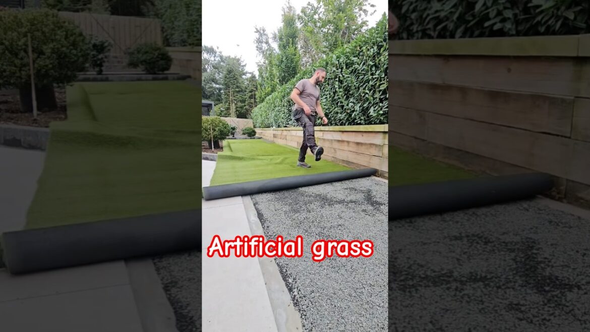 how to install artificial grass #construction #landscaping #artificialgrass #garden #howto #grass
