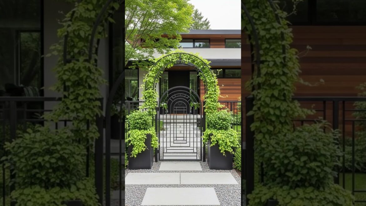 This Modern Garden Arch Makes Homes Look So Expensive