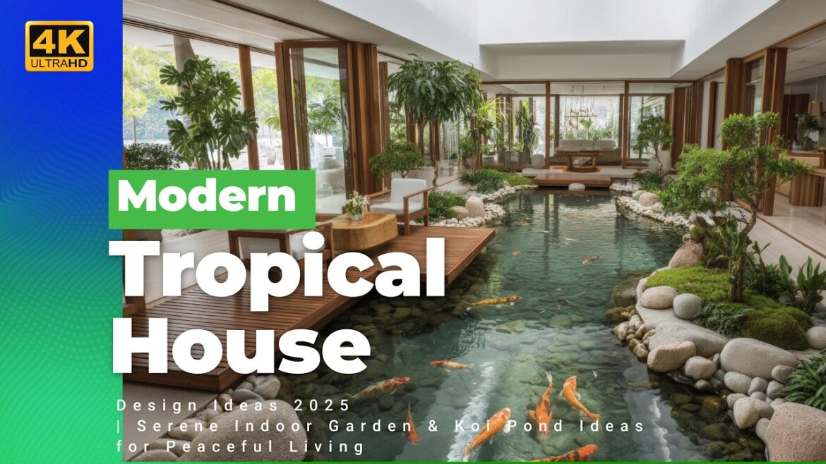 Modern Tropical House Design Ideas 2026 | Serene Indoor Garden & Koi Pond Ideas for Peaceful Living