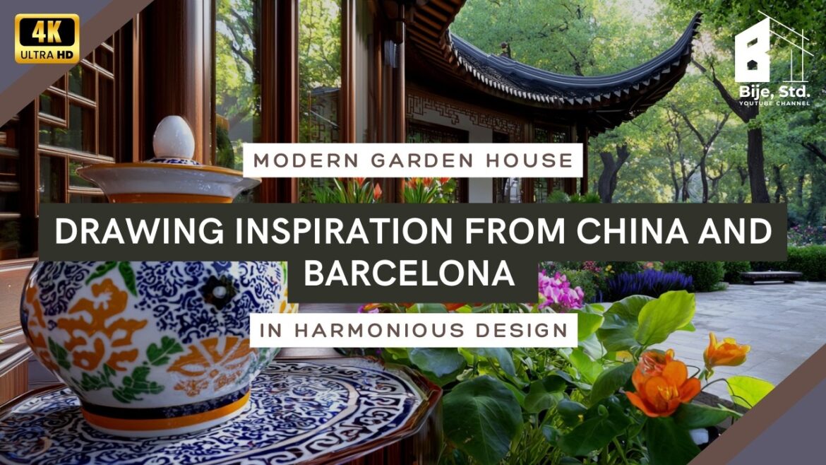Modern Garden House Drawing Inspiration from China and Barcelona in Harmonious Design Modern Garden House Drawing Inspiration from China and Barcelona in Harmonious Design