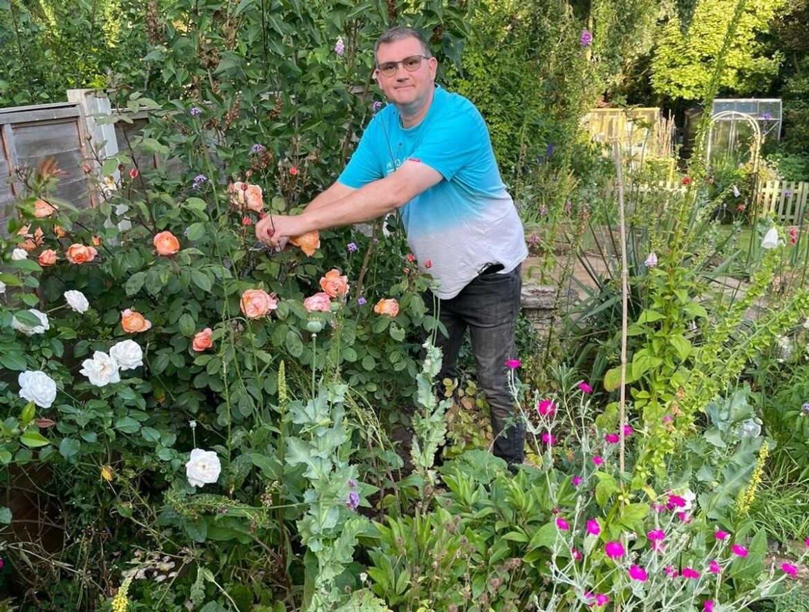 One of the gardens featured in a previous Through the Garden Gate event in Newport with owner, Andy Darley