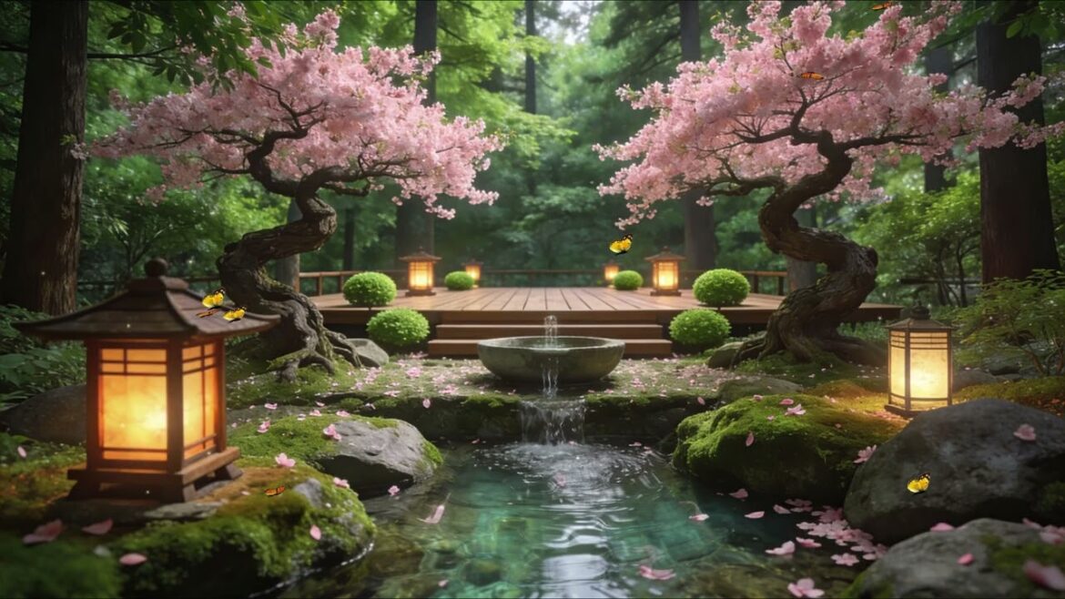 Escape from Life's Hustle Gentle music and Fresh Japanese Garden landscape Youtube