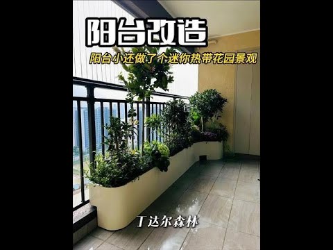 Balcony small tropical garden #Balcony renovation #Garden design Balcony small tropical garden #Balcony renovation #Garden design
