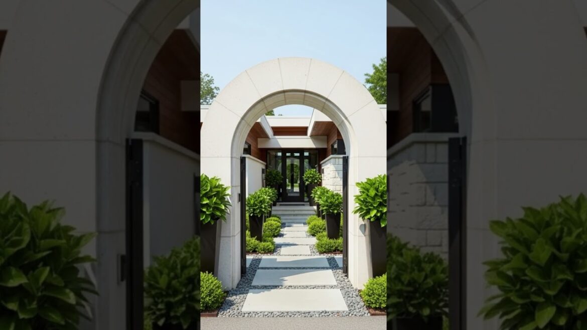 Luxury Front Yard Goals ✨ Stunning Garden Arches for Modern Homes