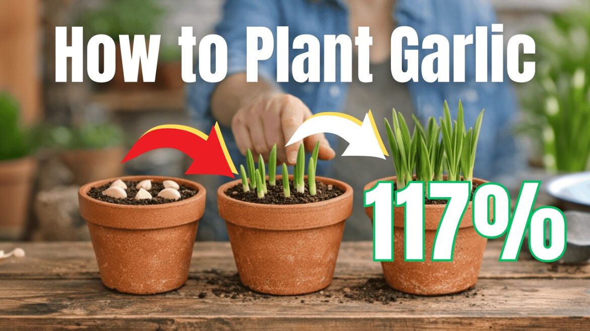 This Video will Change How You PLANT GARLIC in CONTAINERS | Container Gardening #howtogrowgarlic