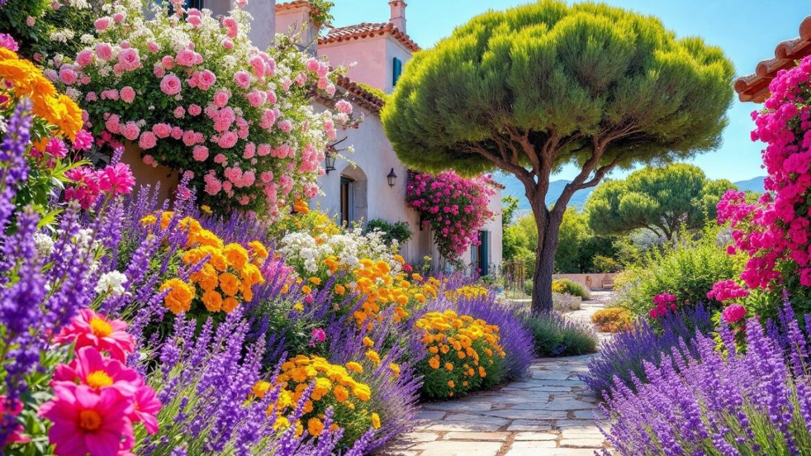 Valley of Blooming Light: Stunning Garden Landscapes Bathed in Golden Sunlight