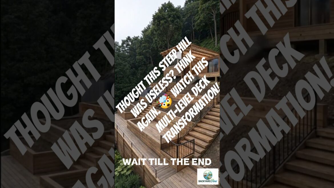 Sloped Backyard Ideas: Multi-Tier Deck & Covered Patio Build #shorts #backyard #style Sloped Backyard Ideas: Multi-Tier Deck & Covered Patio Build #shorts #backyard #style