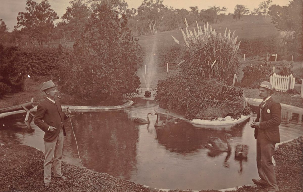 A nearby windmill kept the Westby brother's ornamental pond full year-round. 