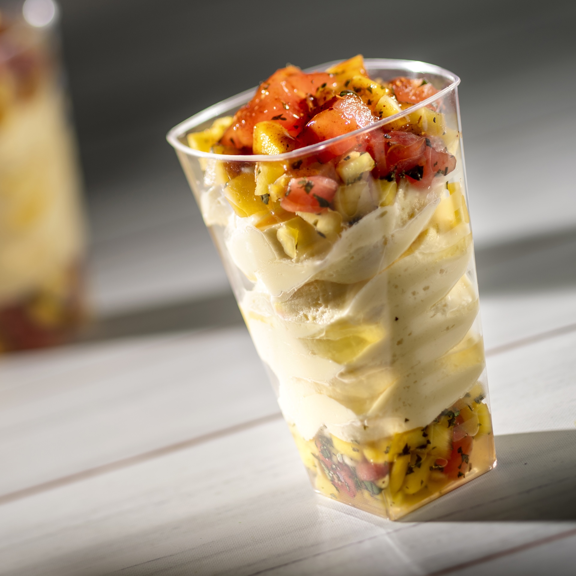 Seasonal Fruit Parfait with sweet chili sauce and DOLE Whip Mango (Plant-based)