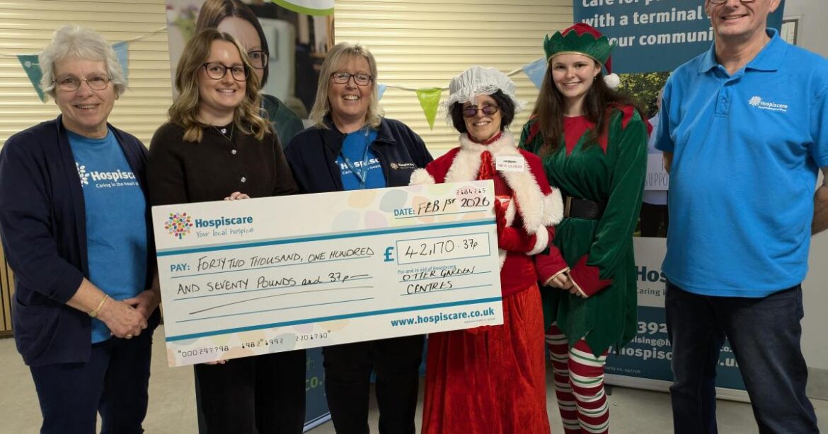 Otter Garden Centre in Ottery St Mary raised over £42,000