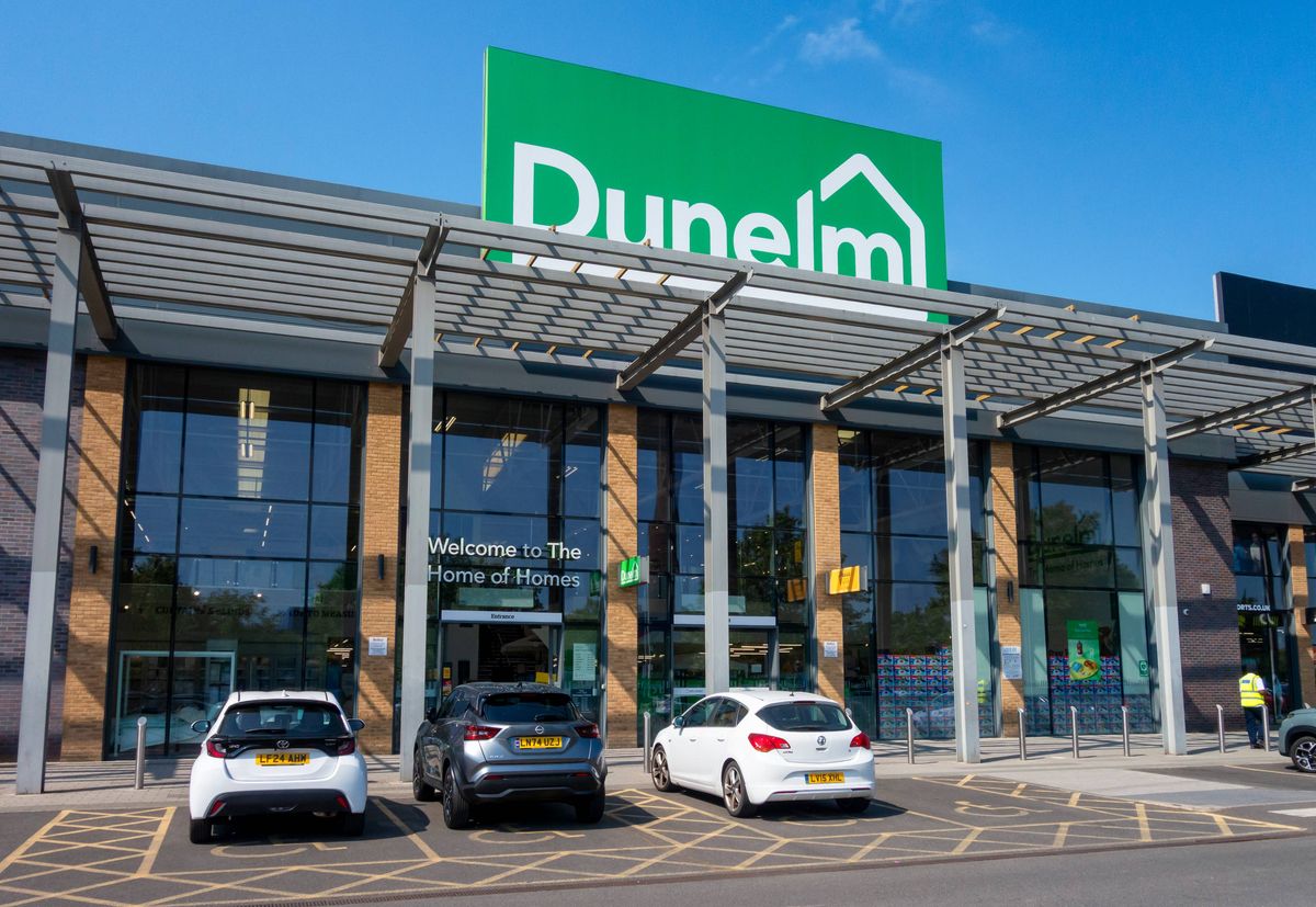 The exterior of a Dunelm store in Valley Retail Park, a retail and leisure park in Croydon, Surrey (Greater London)