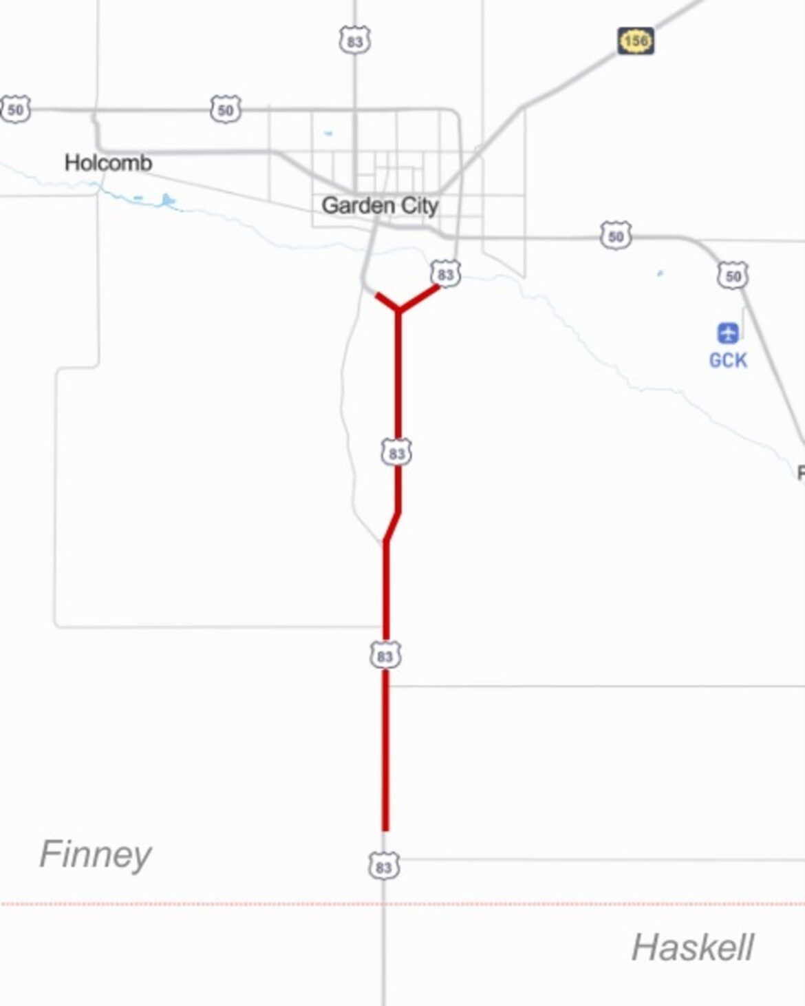 Reconstruction of U.S. Highway 83 underway south of Garden City