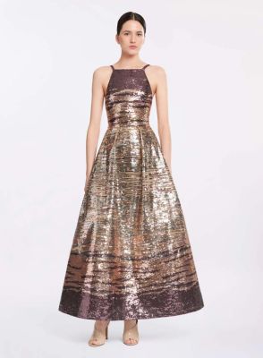 Sequin Embroidered Midi Dress (D1013NR26YA053)