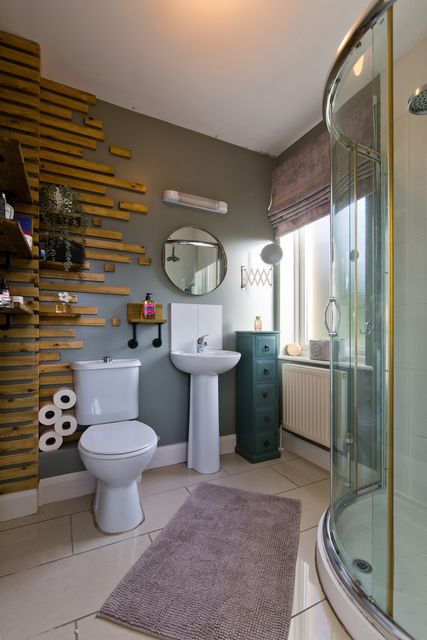 One of the bathrooms at 14 Castlelyon Avenue, Newcastle, Co Dublin