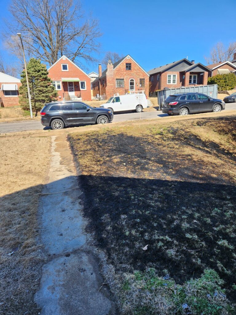 Neighbor accidentally set fire to my yard