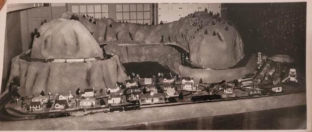 Original Rescue Fire Company Train Garden display in Cambridge Maryland