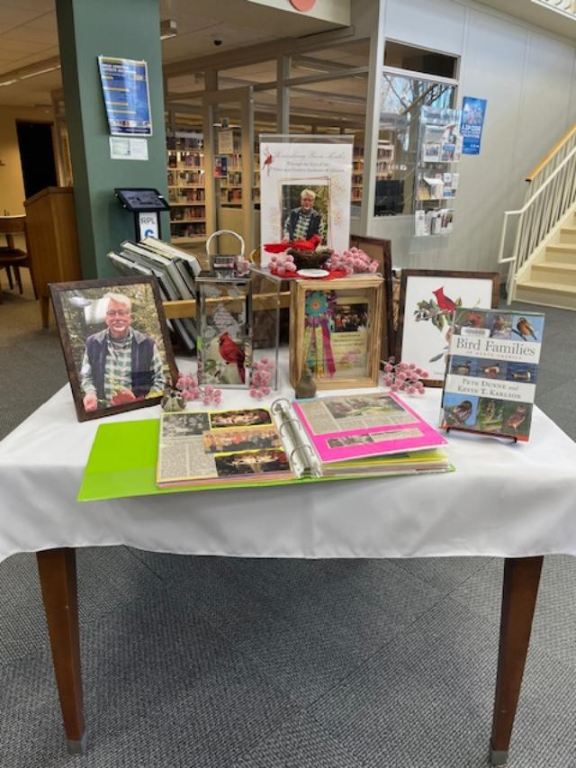 A display at Rodman Public Library in Alliance honors the late Barrie Kridler, who owned Kridler Gardens in Homeworth with is husband, Barry Nichols. Town & Country Gardeners Garden Club designed the display and held a tribute event for Kridler at the library.