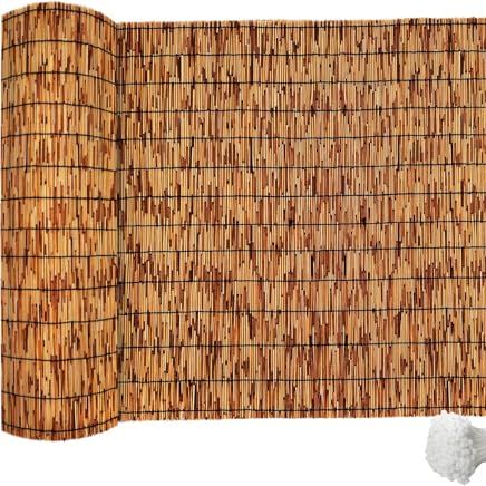 Bamboo Fence,reed Fencing 4feet High Bamboo Privacy Screen Outdoor for Patio, Reed Screen for Privacy Garden Backyard Balcony Natural Reed Fencing,4x16ft