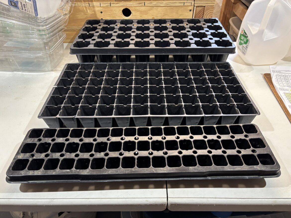 Used trays & pesticide residue Used trays & pesticide residue