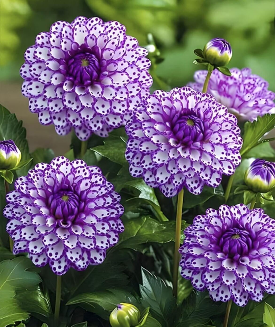 Purple speckled Dahlia