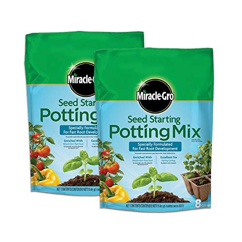 Miracle-Gro Seed Starting Potting Mix, 2-Pack 8 Qt., for Use in Containers