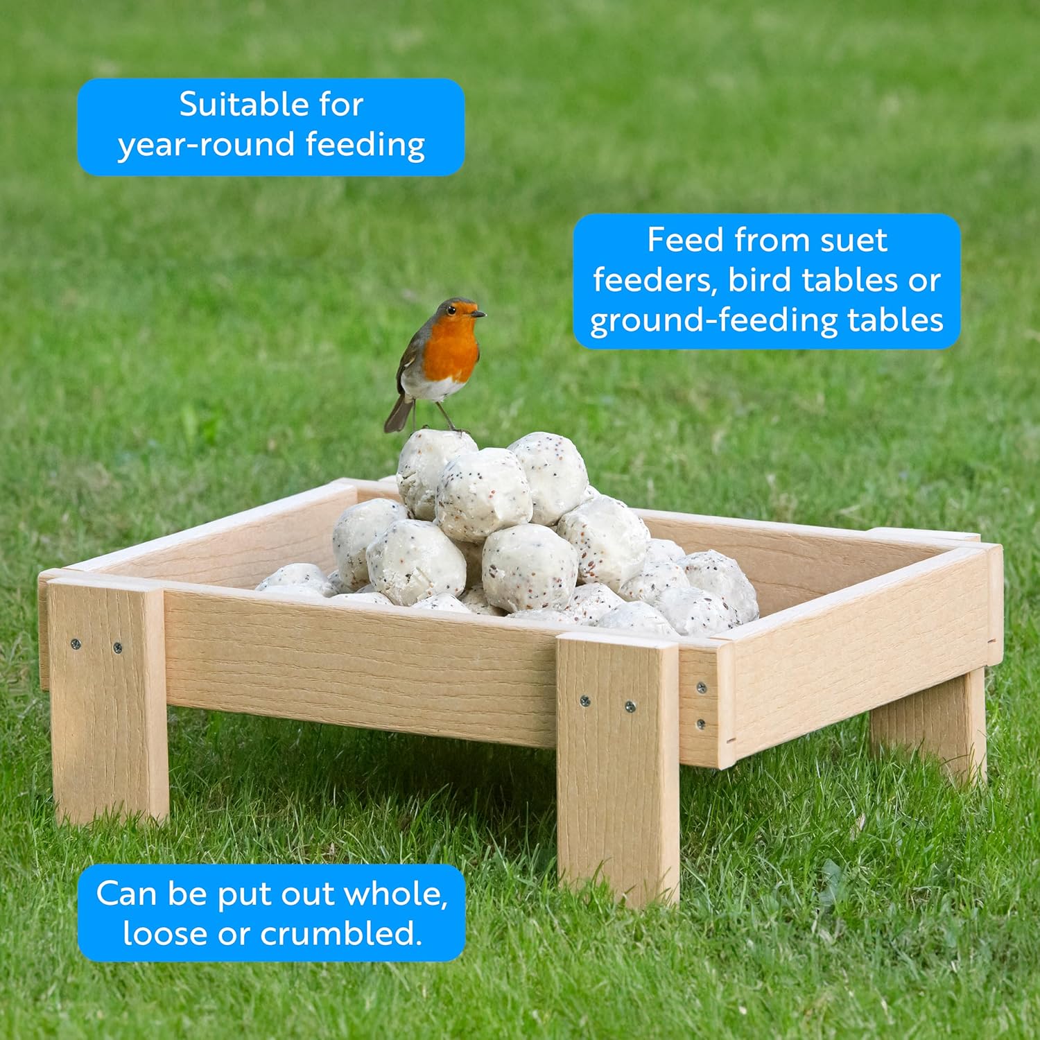 Rspb - Fat Balls for Birds, High Energy Suet Balls, Made in the Uk, Delicious and Nutritious Bird Food, Suitable for Year-Round Feeding (6 Pack)
