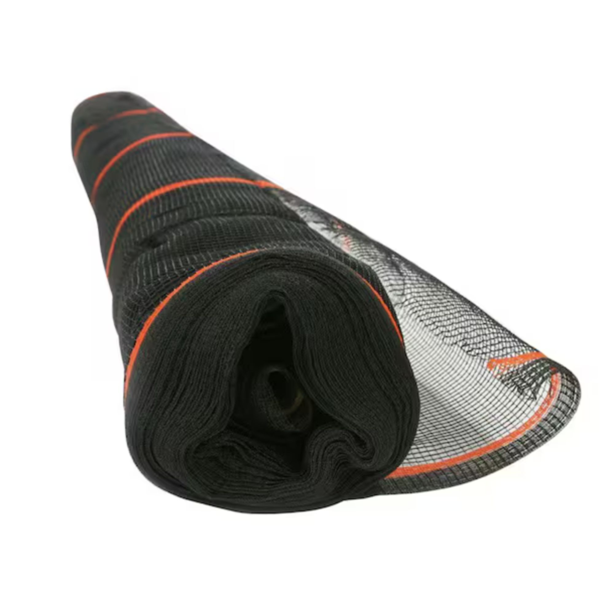 Black fire-resistant safety netting with orange tapes