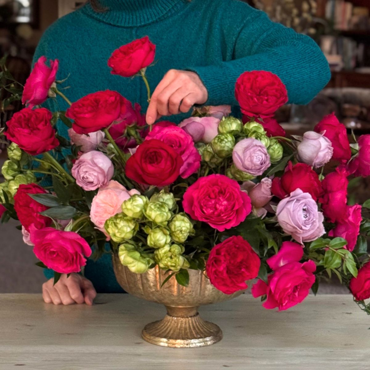 A precious red and lavender design