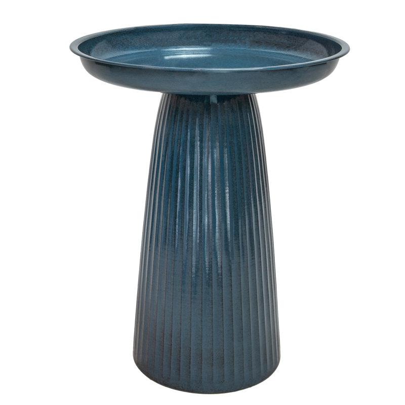 Latitude Run&reg; Gleeful Garden Metal Outdoor Bird Bath &amp; Reviews | Wayfair