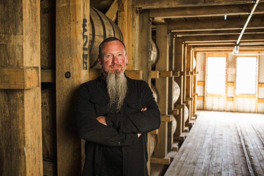 A man in a distillery