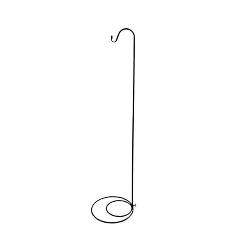Ronyme Shepherds Hook Stand Display Hanger Outdoor Lawn Indoor With Flat Base Iron Hook for Signs Patios Lantern Yards Path Lights