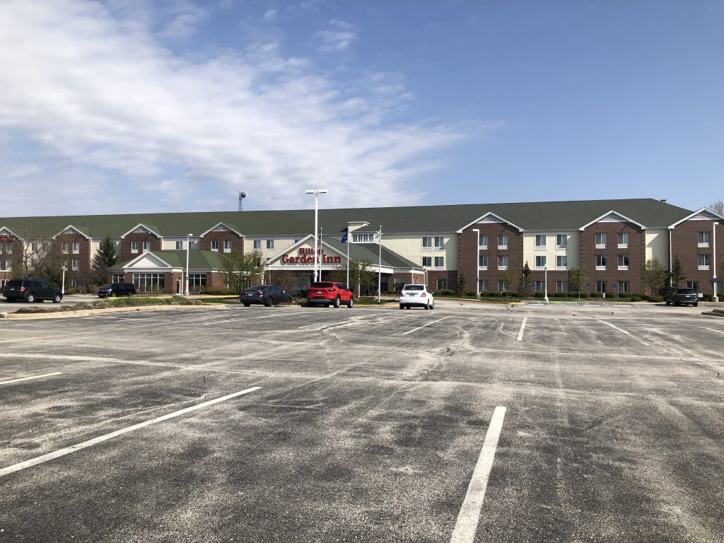 Hilton Garden Inn, 11600 W. Park Pl. in 2022. Photo by Jeramey Jannene.