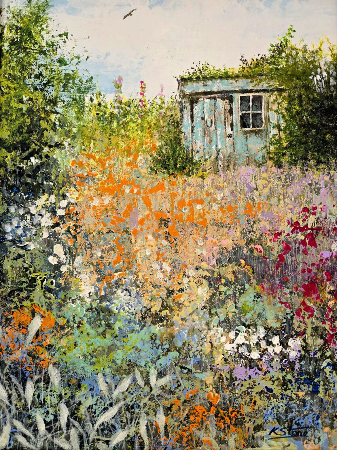 My latest painting, 'In the Deserted Garden', Just wanted to share, please remove if not allowed.