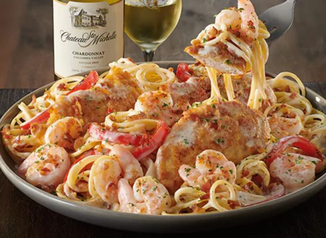 Chicken and Shrimp Carbonara from Olive Garden