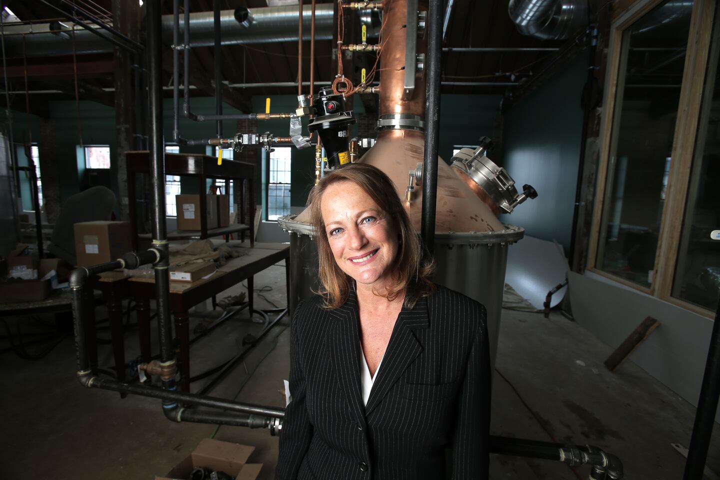 Rhonda Kallman, the founder and CEO of Boston Harbor Distillery. 