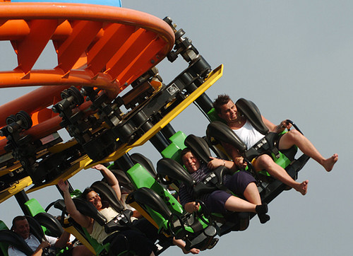 Scott Jackson, 11, and Kirk Palmer-Russell (right), both from England,...
