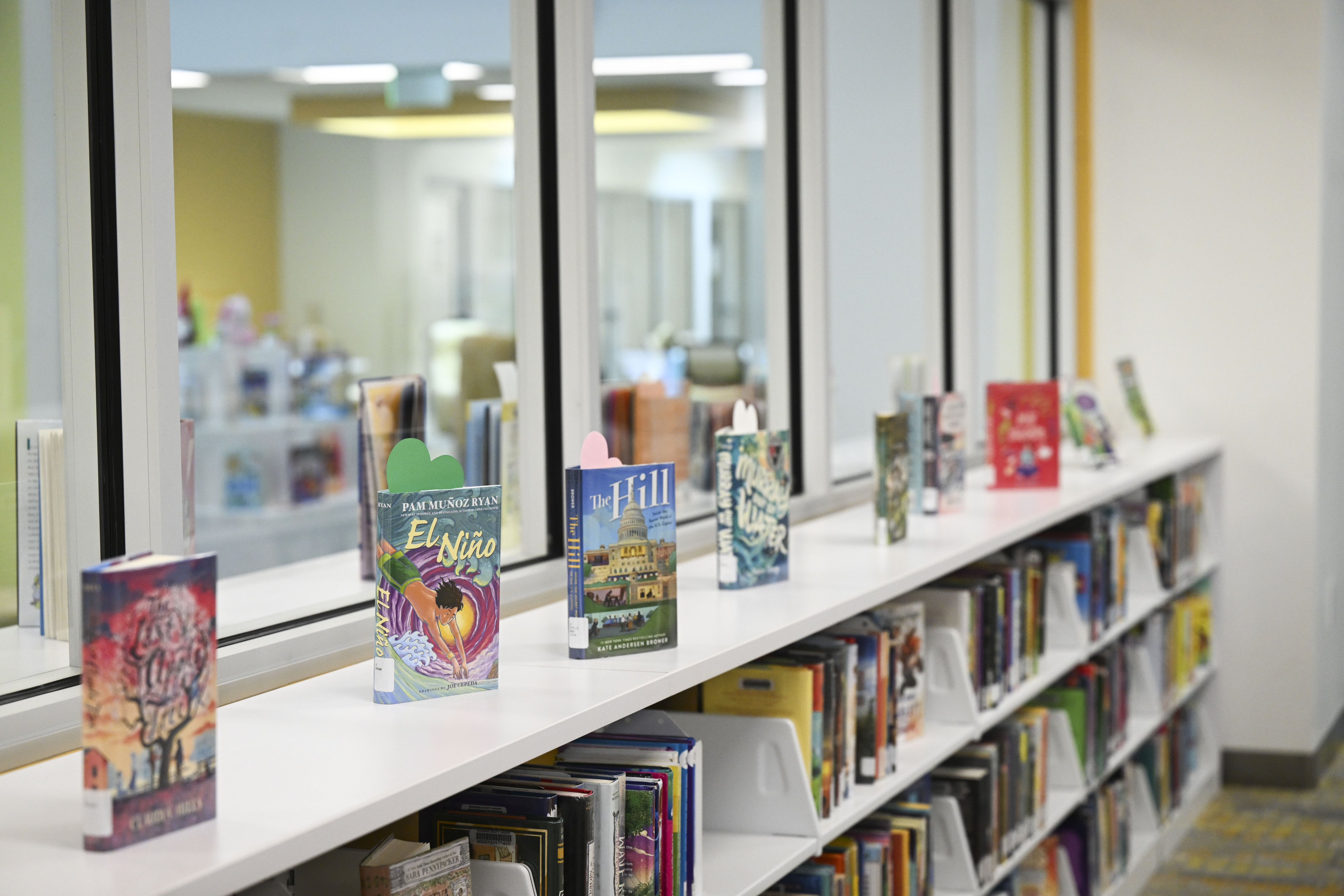 Books are seen on display Tuesday, Feb. 17, 2026, at...