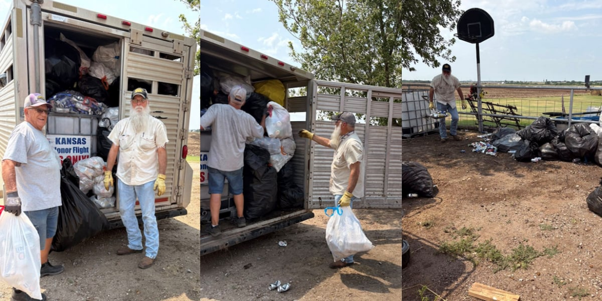 Garden Plain veterans raise $884 from aluminum cans to fund veteran trip