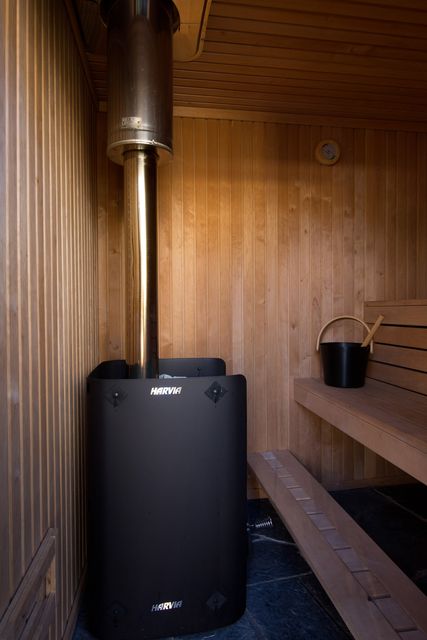 An interior view of the sauna at 14 Castlelyon Avenue, Newcastle, Co Dublin