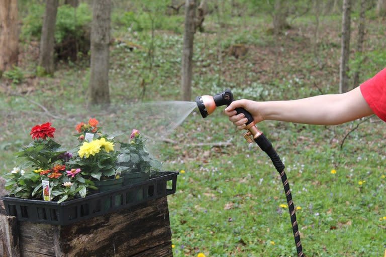 The Best Expandable Hose Copper Bullet Hose watering flowers