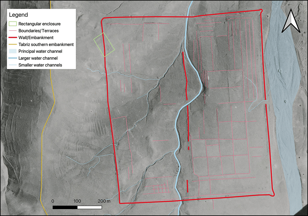 Basic mapping of the visible garden features