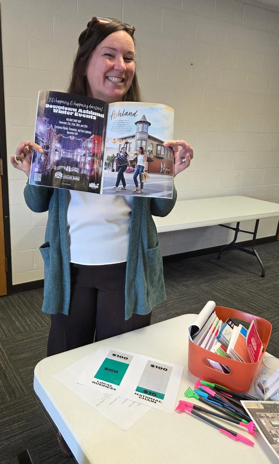Sandra Tunnell holds Ohio Magazine naming Ashland as one of Ohio's Best Hometowns