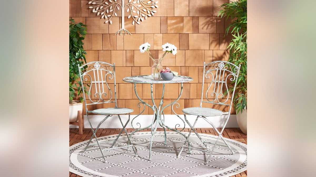 Try a bistro set for a cute outdoor setup that takes up minimal space.