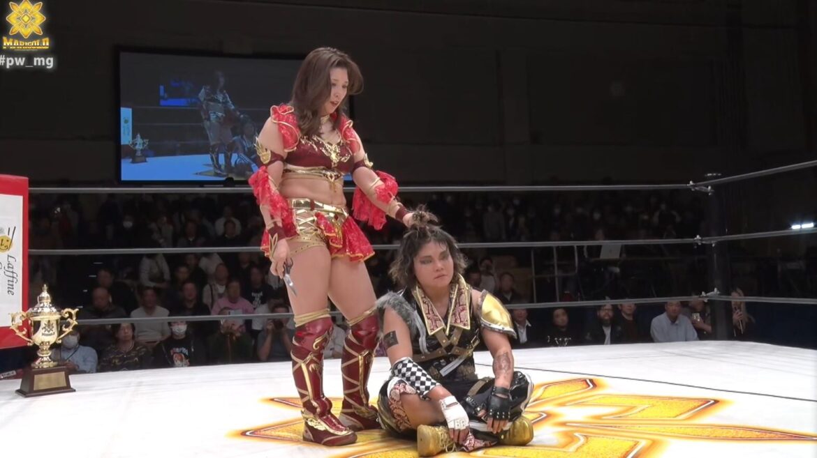 MARIGOLD New Year Golden Garden 2/23 Results: Miku Aono defends belt in title vs. hair match, first trios champs crowned – POST Wrestling MARIGOLD New Year Golden Garden 2/23 Results: Miku Aono defends belt in title vs. hair match, first trios champs crowned - POST Wrestling