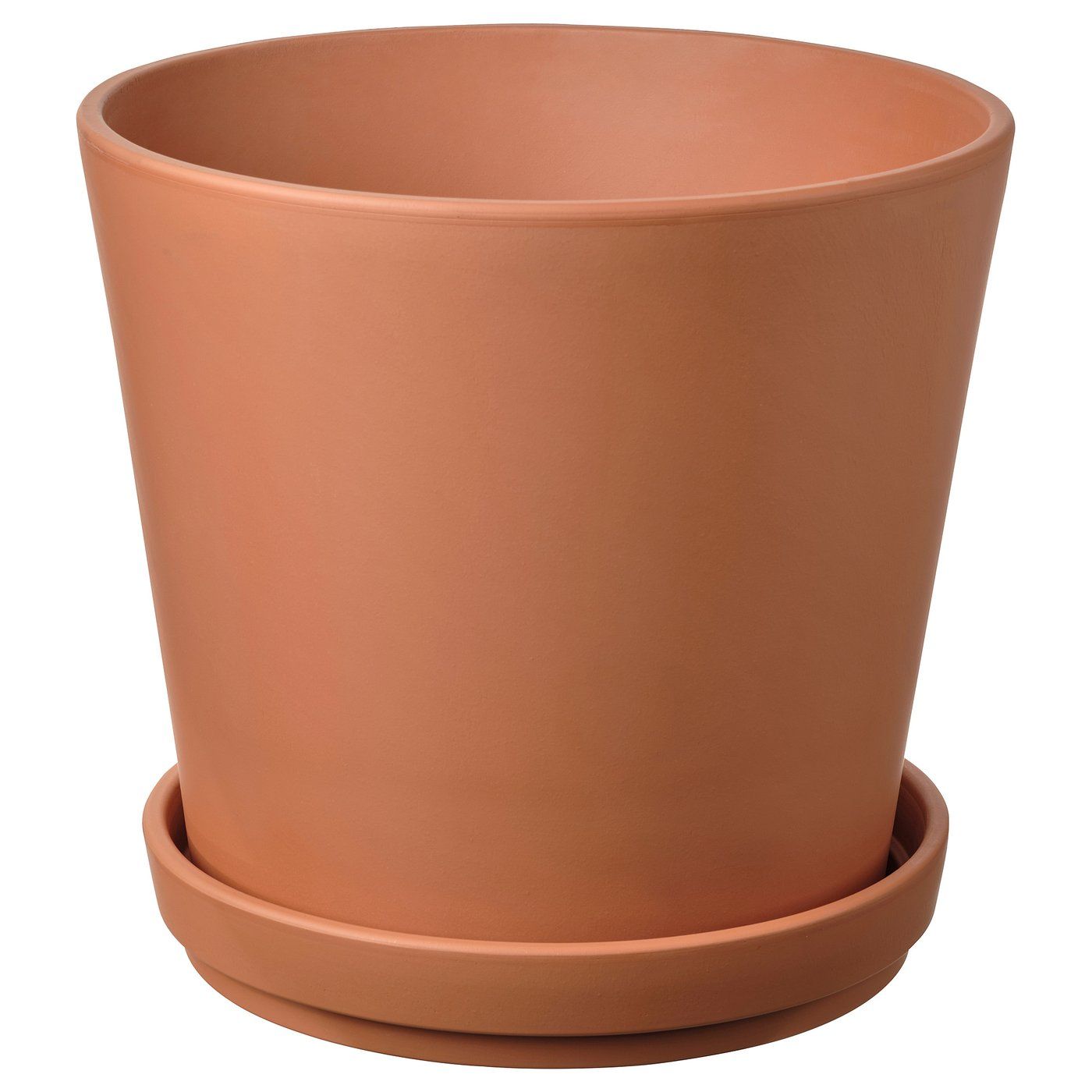 Brunb&Auml;r Plant Pot With Saucer - Outdoor Terracotta 12 &frac12; "