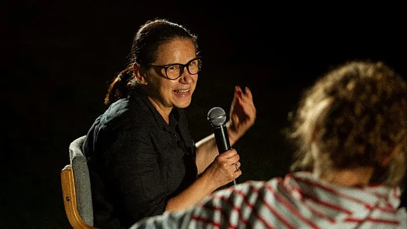 Ildikó Enyedi after the screening held in the Budapest arboretum in Sellye 