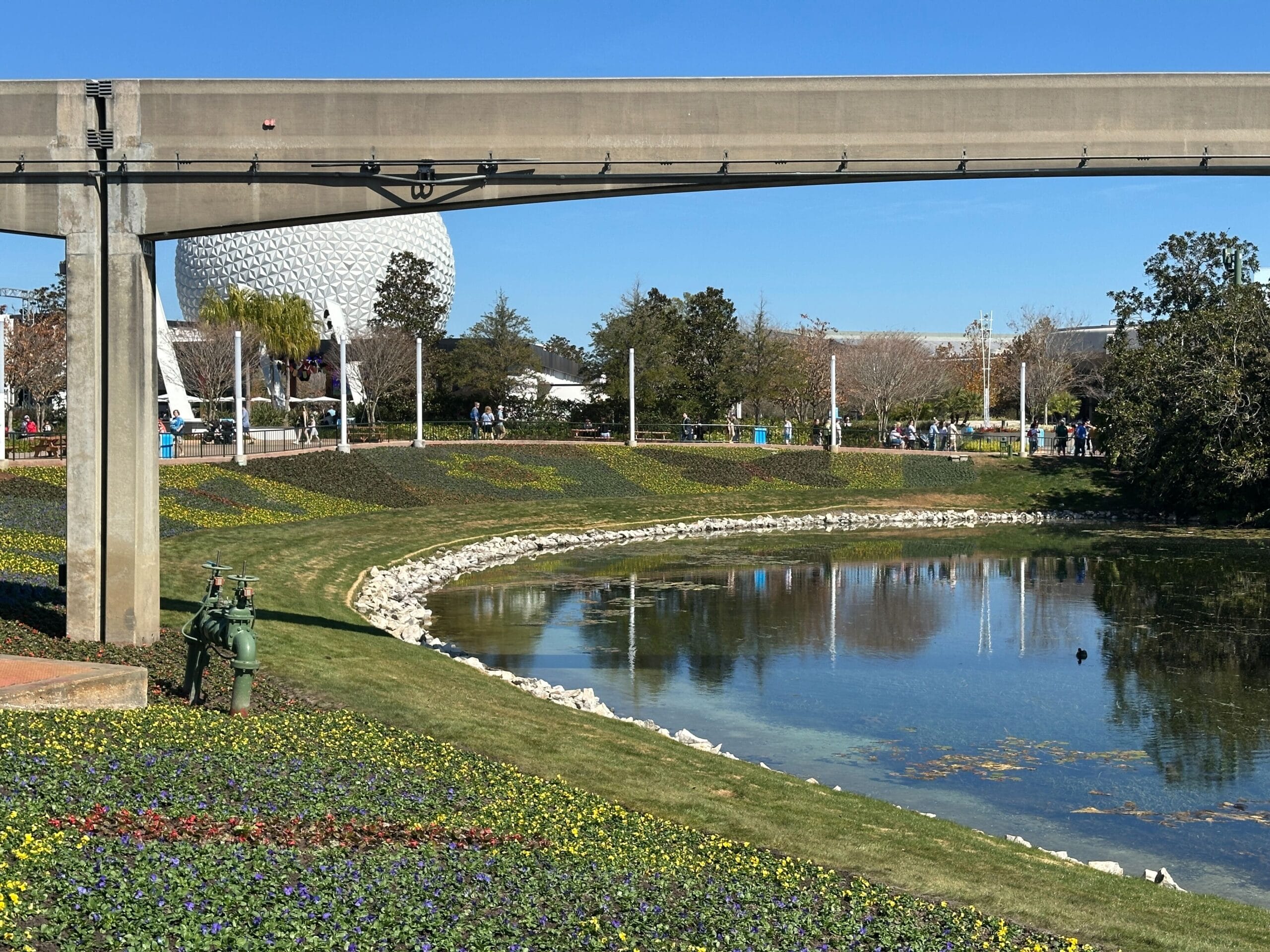 Upclose, we can see that these images are made up of many, many small plants. The plantings and installations will continue in the weeks leading up to the Flower and Garden Festival, which opens on March 4.
